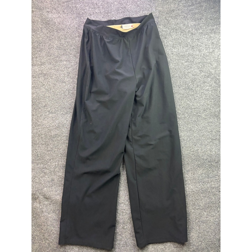 Spanx Wide Leg Pants Women Large Black High Waisted Pull On Shapewear Lining